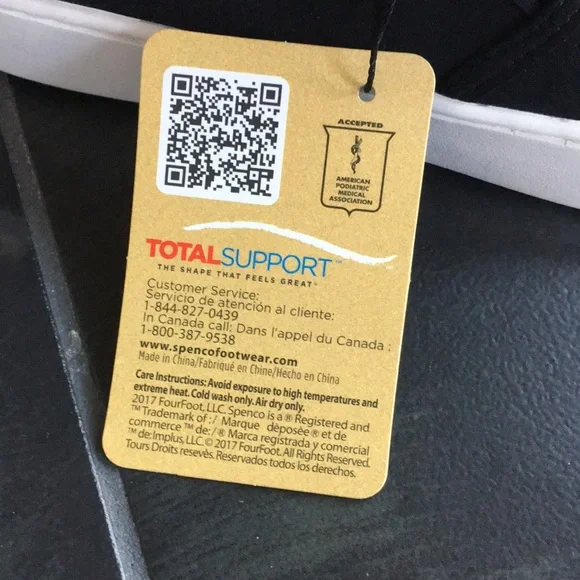 Brand New Black Spenco Size 8 1/2W Slip Ons - Picture 8 of 8